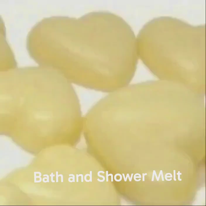 Lotion heart pellets by Journey's Mother Beauty can be used as a shower melt.