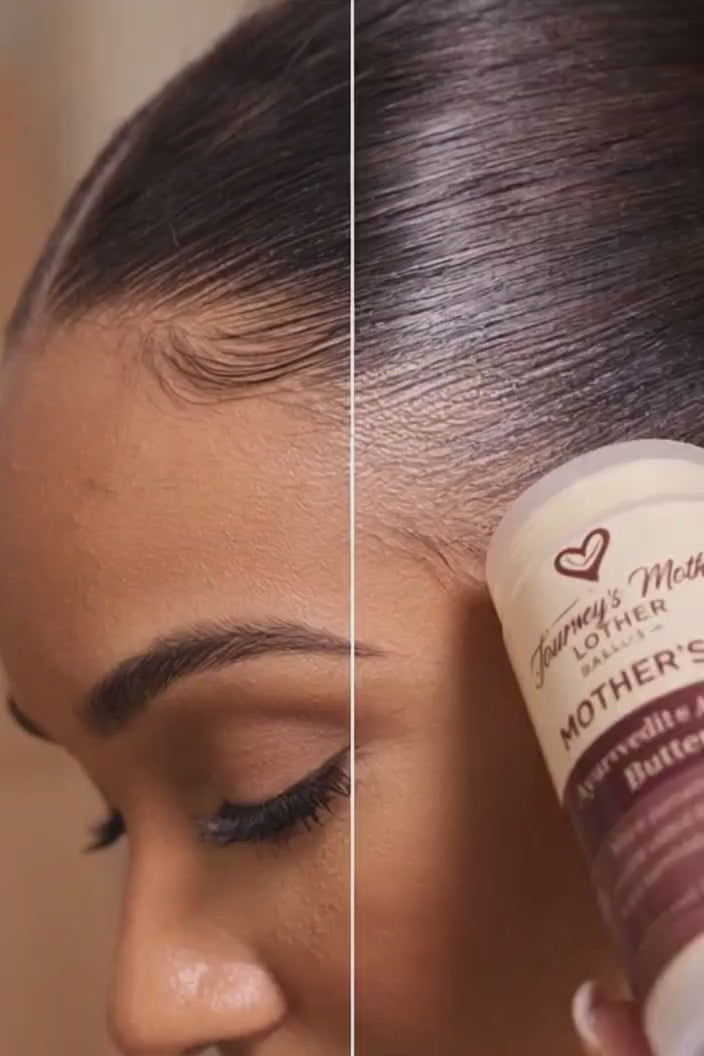 Mother's Mane Hair Butter Stick smoothing woman's edges video